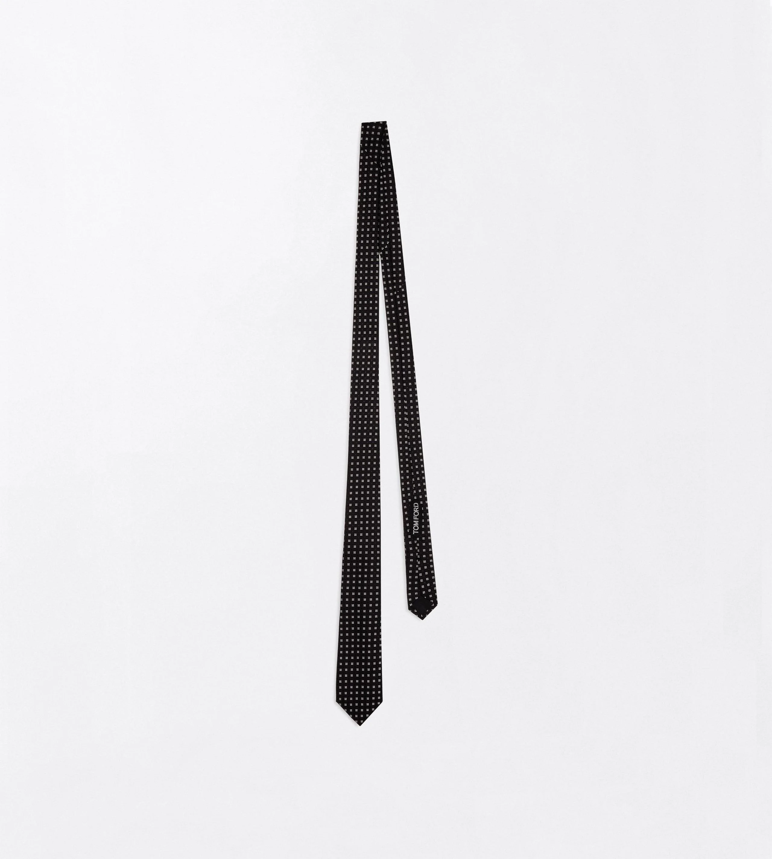 SILK JACQUARD CLOVER TIE - 1