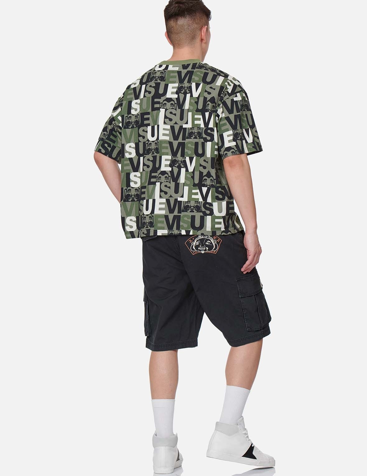 GODHEAD EMBROIDERY CARGO SHORTS - 5