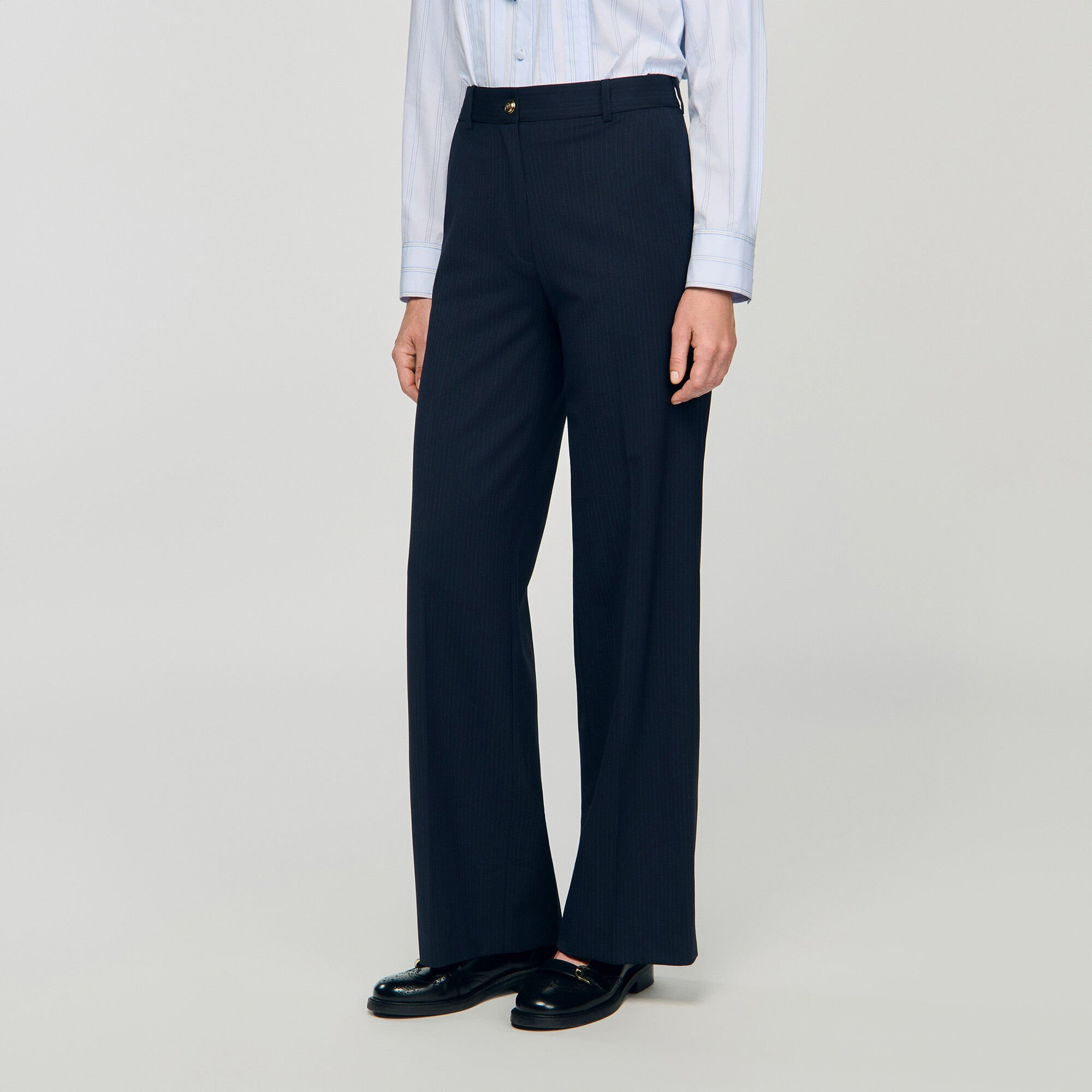 CHALK-STRIPED TROUSERS - 4