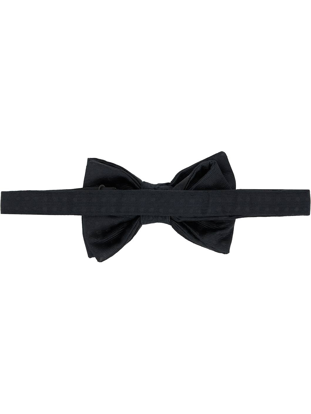 Black Polka-Dot Bow Tie - 2