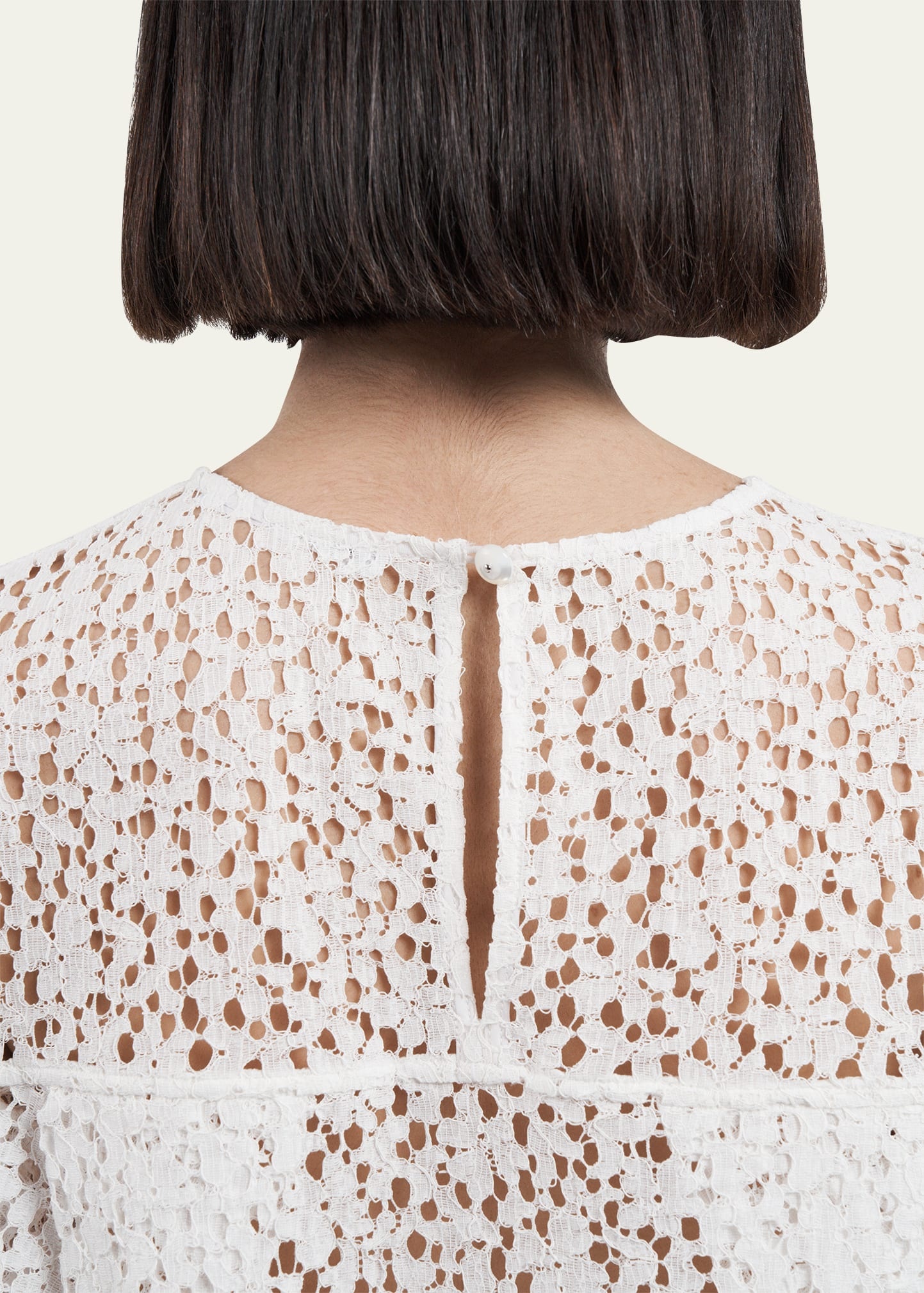 Lace Short Sleeve T-Shirt - 5
