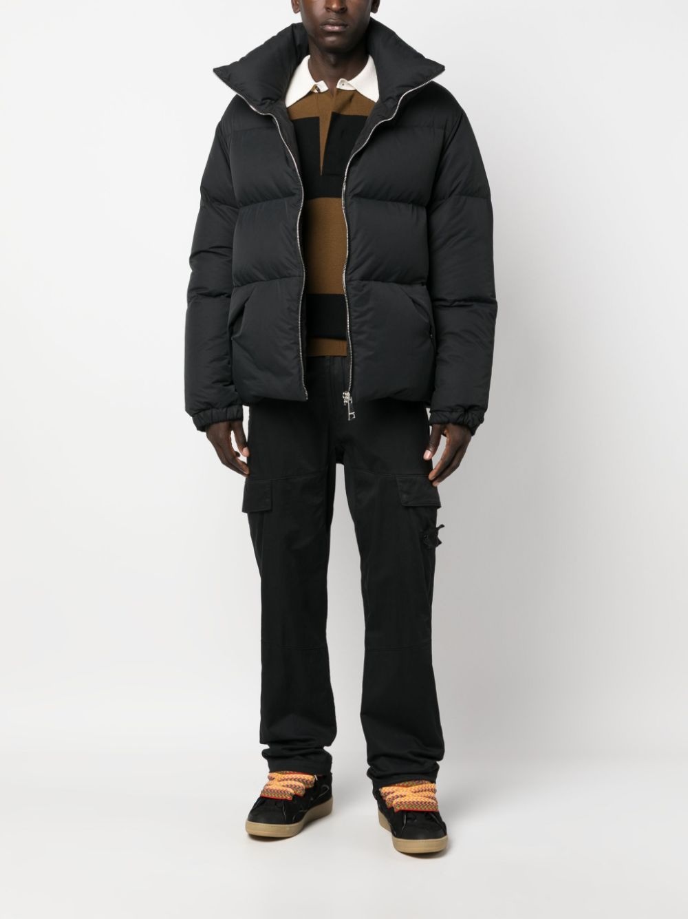 stitch-detail puffer jacket - 2