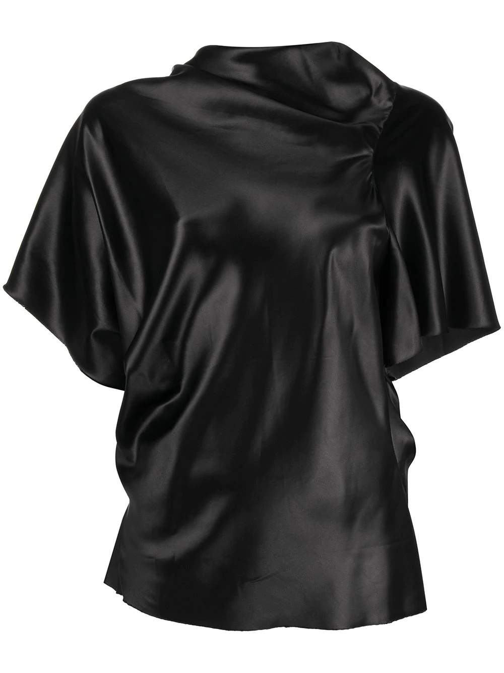 draped front blouse - 1