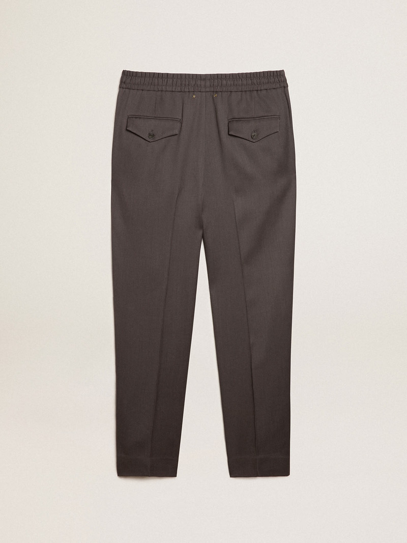 Iron-gray wool joggers 6