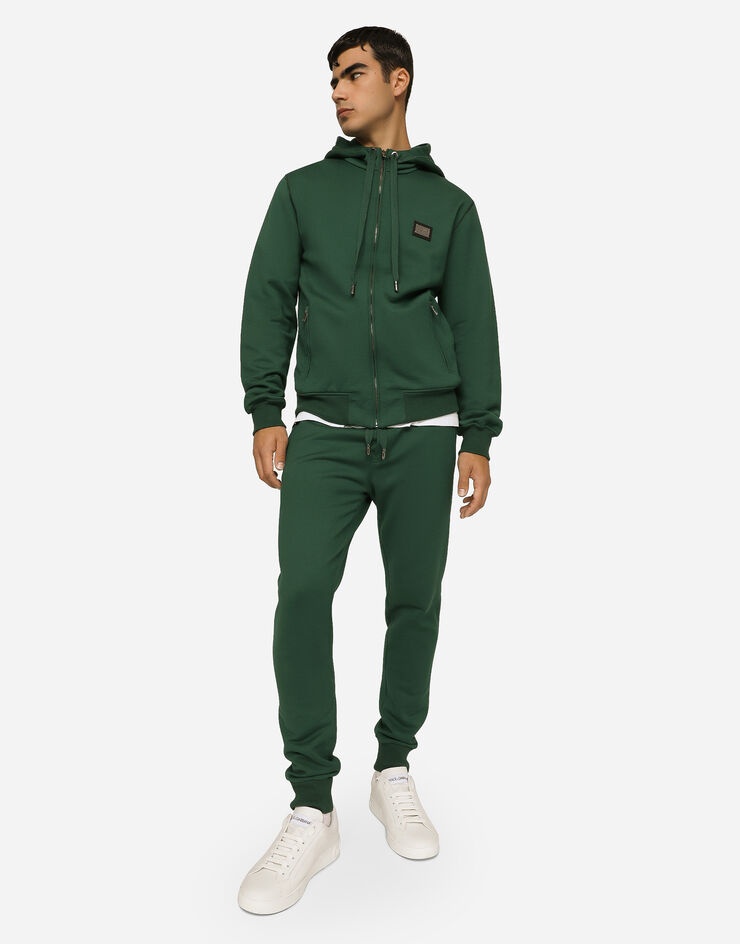 Jersey jogging pants with branded tag - 5