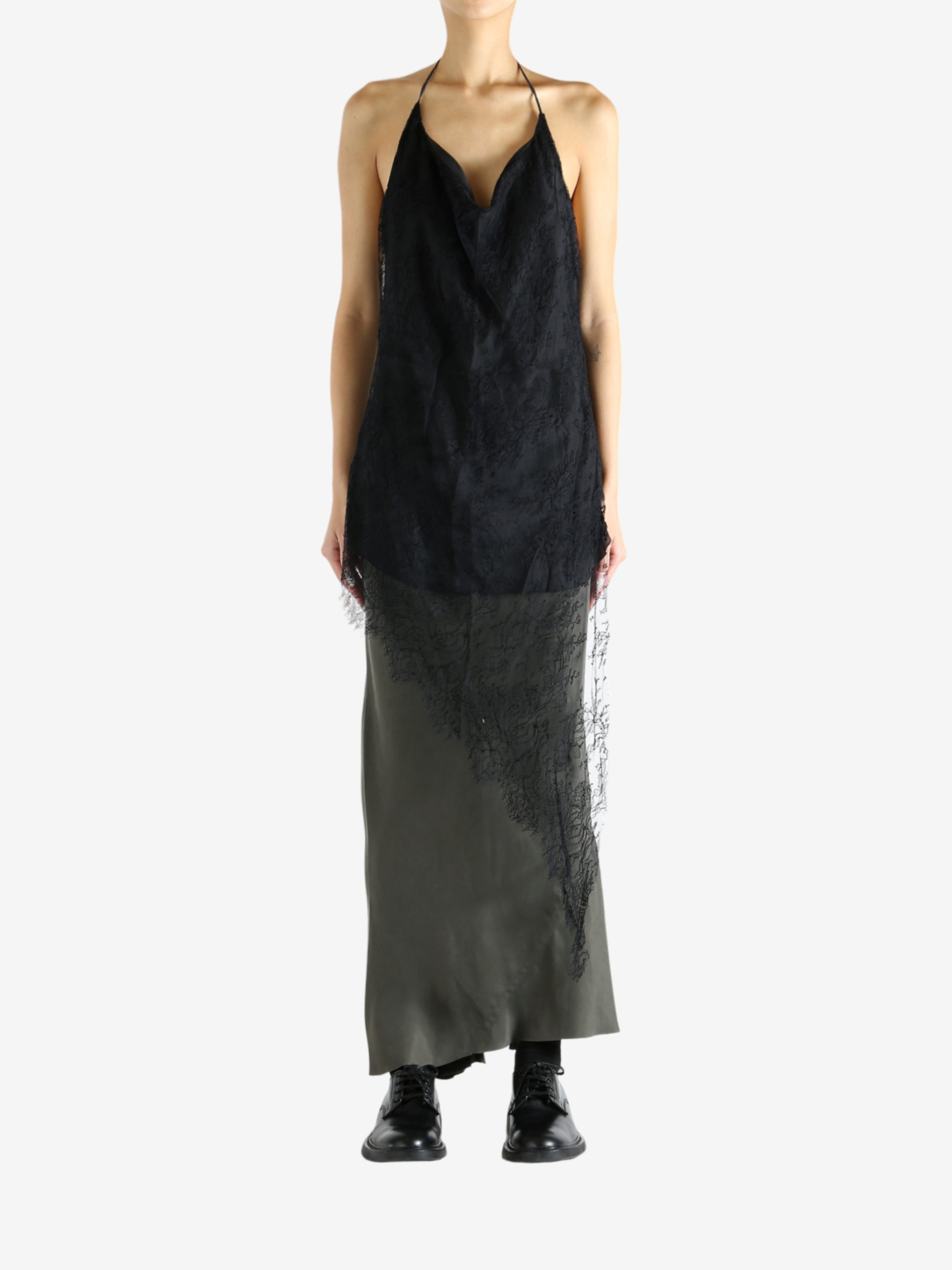 MARC LE BIHAN - Women Top Combi Drape Dentelle Panneau - 4