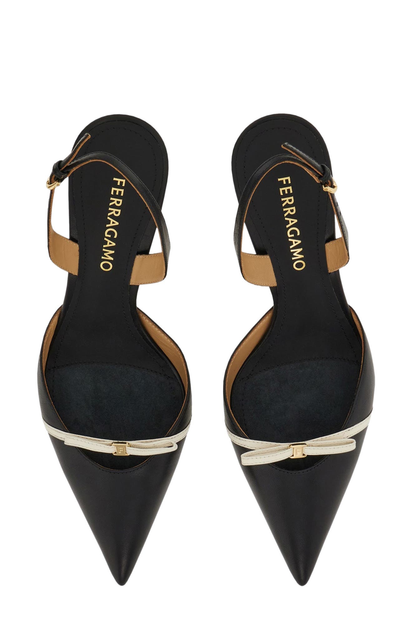 FERRAGAMO Gylla Pointed Toe Slingback Pump in Nero at Nordstrom - 5