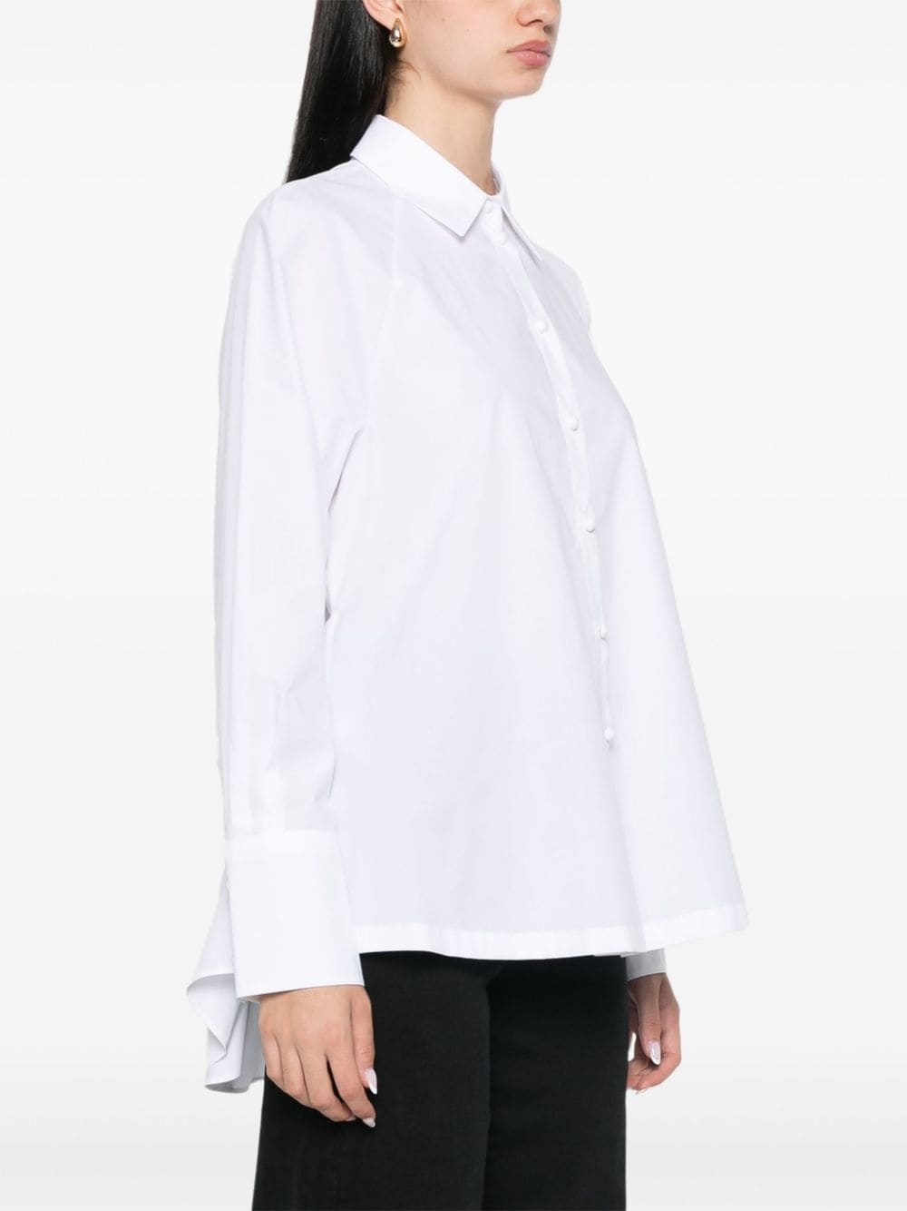 draped-detail shirt - 3