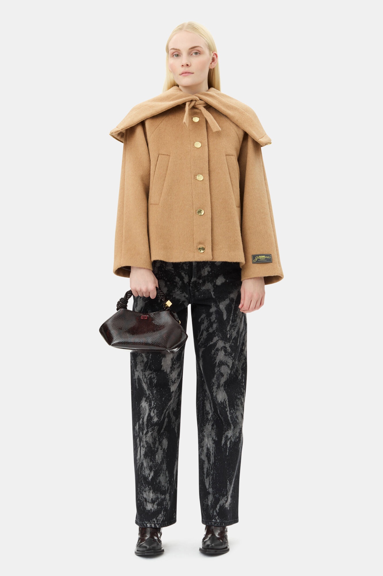 CAMEL WOOL-BLEND JACKET - 3
