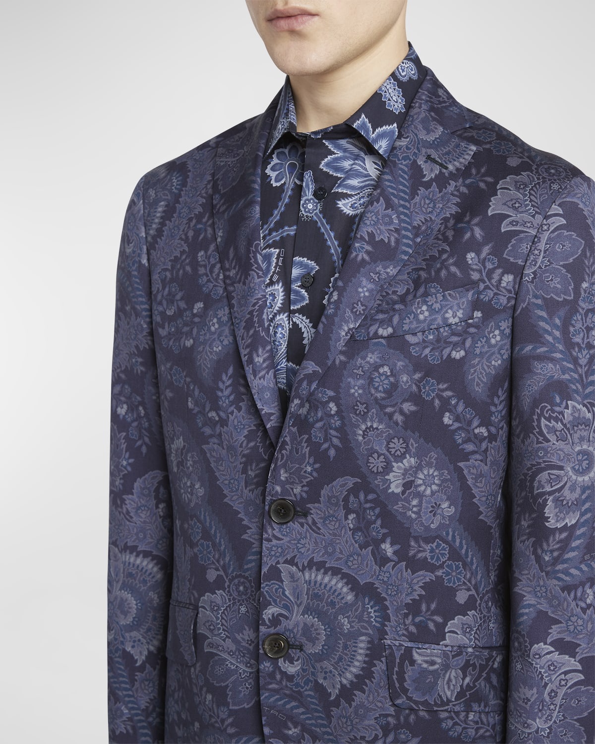 Men's Lightweight Paisley-Print Jacket - 5