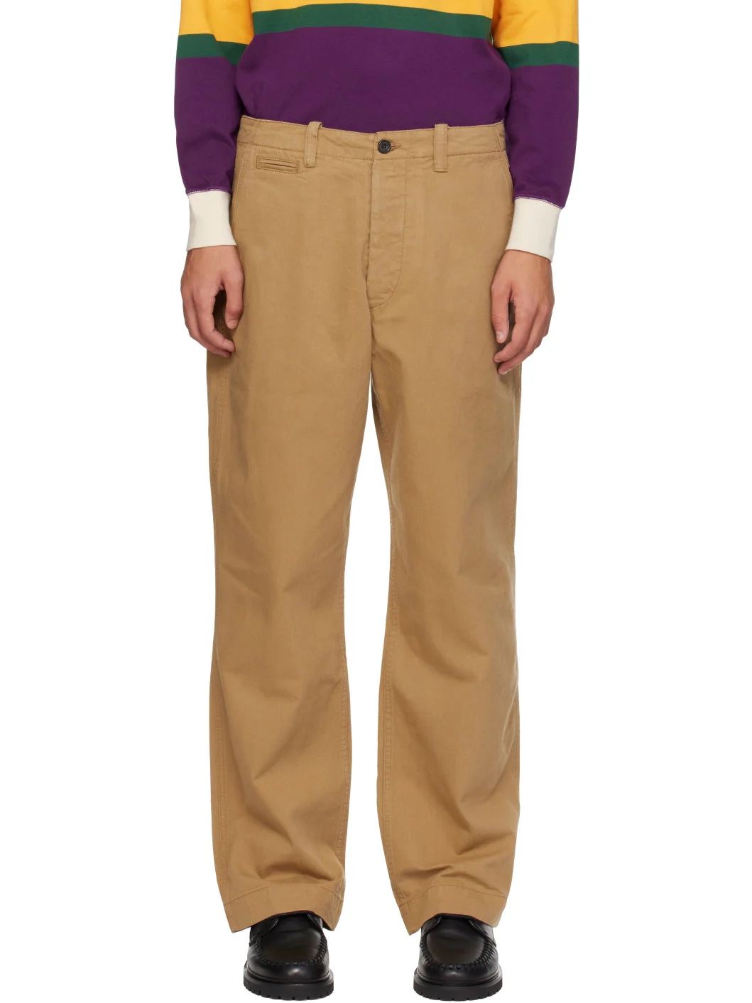 Beige Cotton Officer’s Trousers - 1