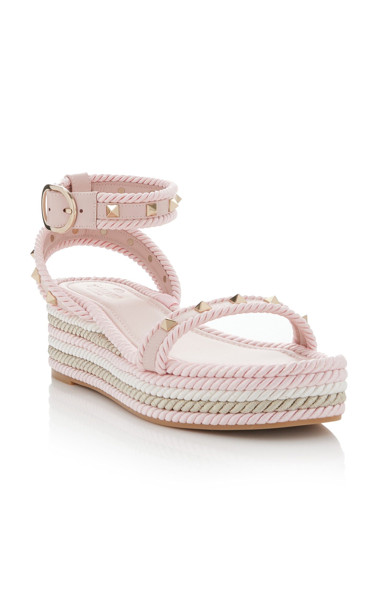 Valentino Garavani Rope Flatform Sandals pink - 4