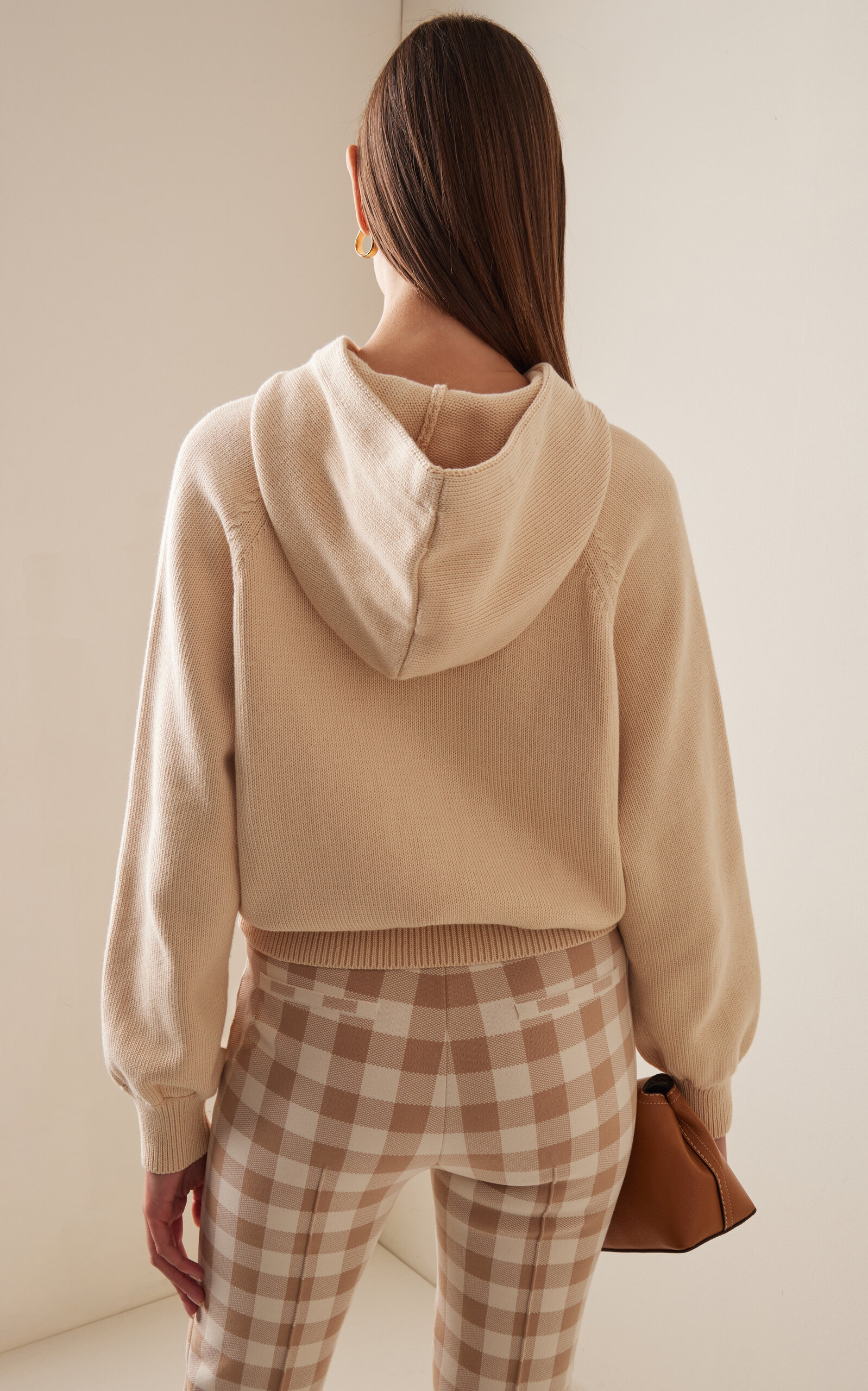 Park Hooded Knit Cotton Sweater neutral - 5