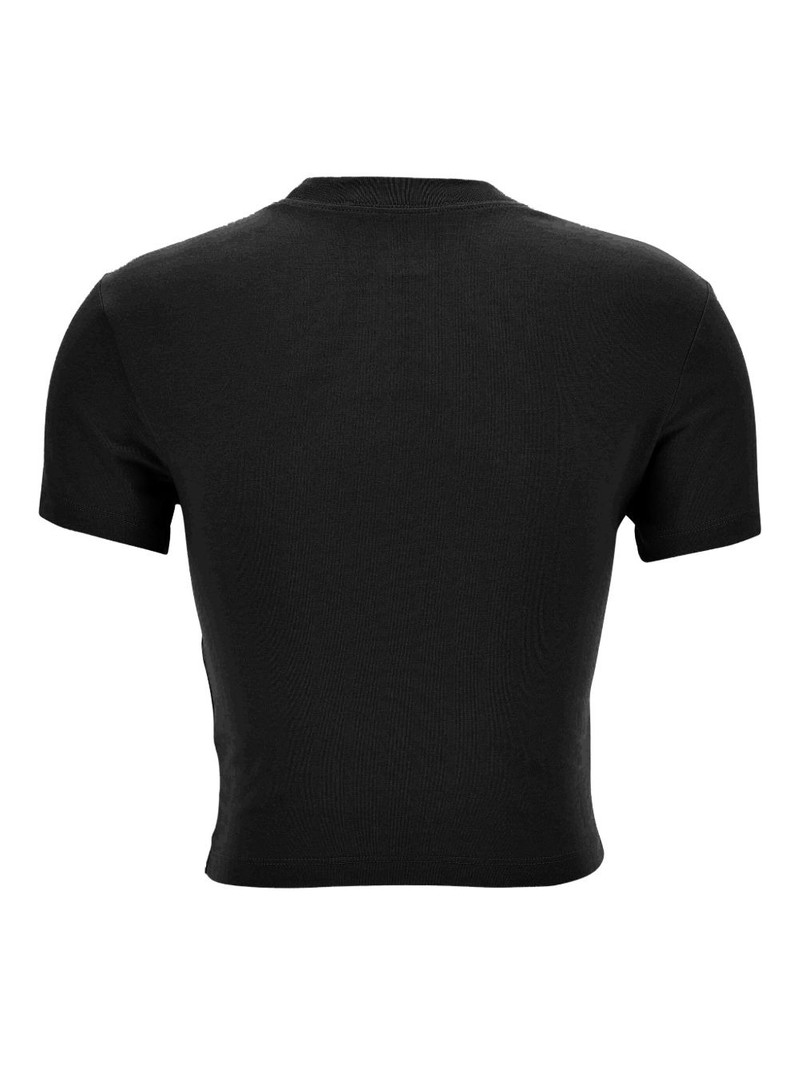 VERSACE JEANS COUTURE logo-patch crop T-shirt outlook