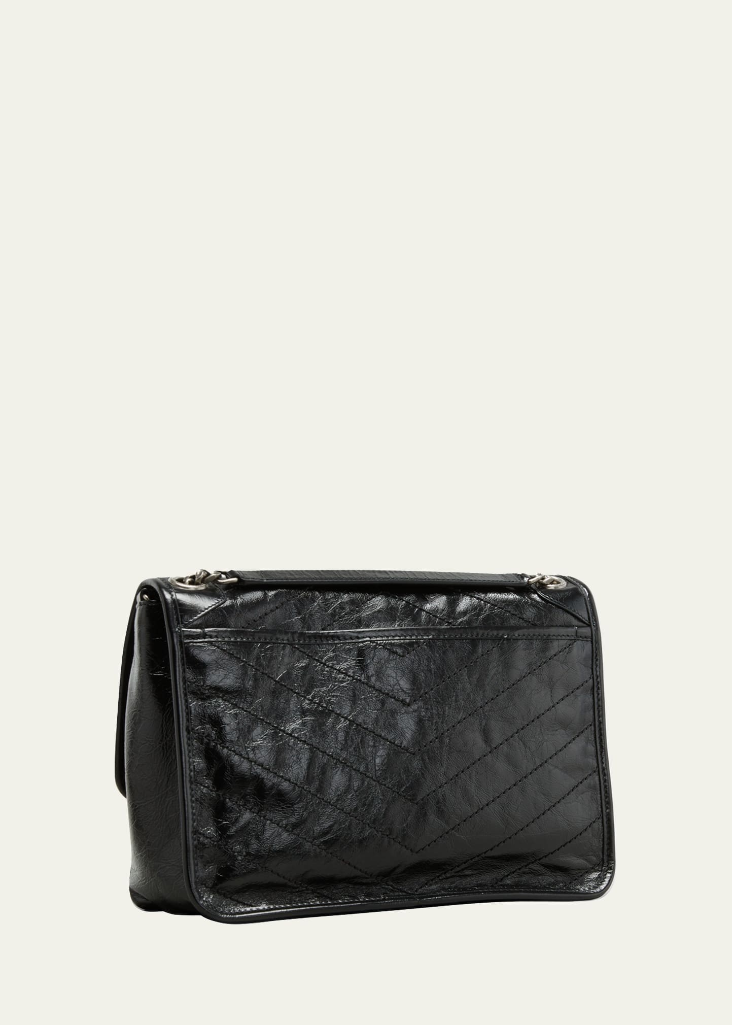 Niki Medium Crinkled Calf Flap-Top Shoulder Bag - 3
