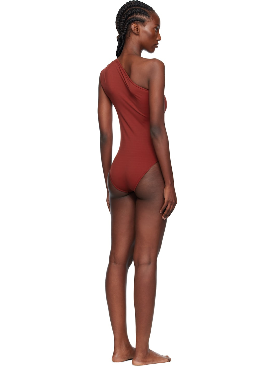 Red Stretch Nylon Swimsuit - 3
