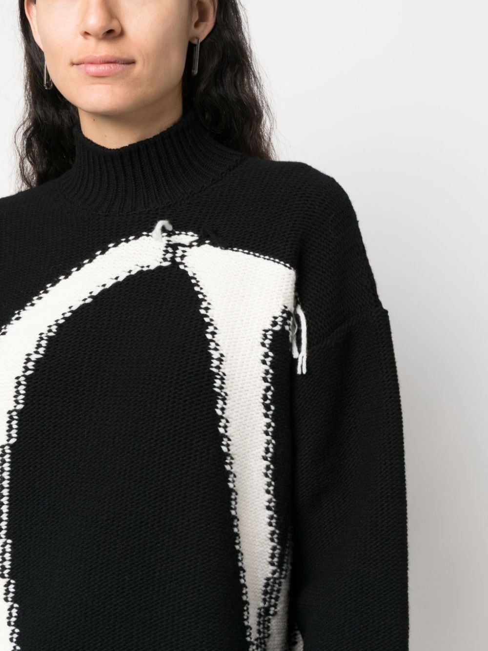 Ow high-neck wool jumper - 5