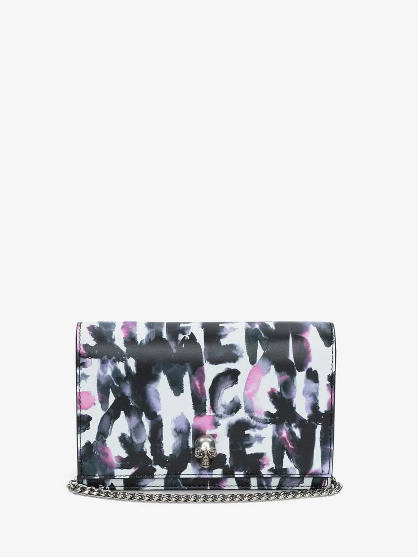 Women's Watercolour Graffiti Small Skull Bag in Multicolor - 1