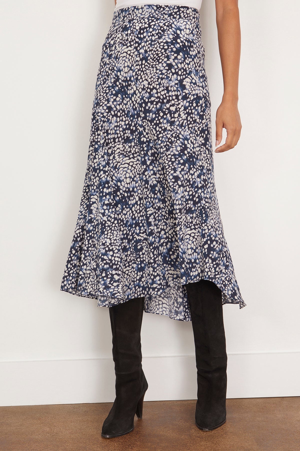 スカート Isabel Marant Hortensia Midi Skirt ISABEL MARANT Hortensia asymmetric snake-print silk-blend