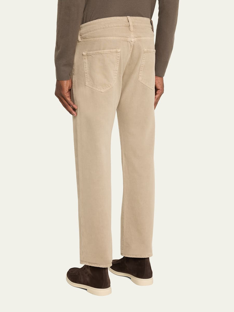 Loro Piana Men's Carlo Hyannis Straight Cotton Trousers outlook