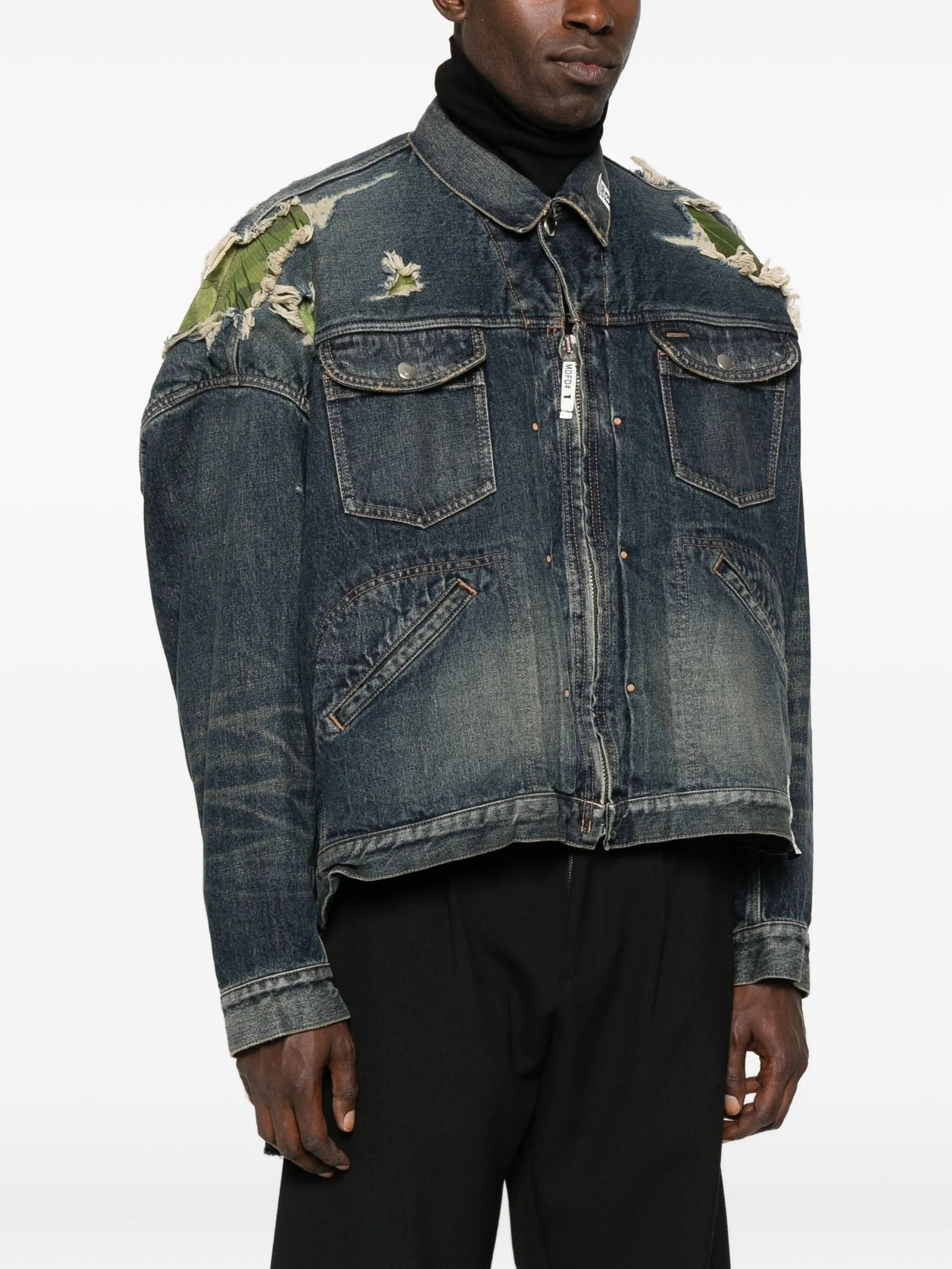Maison Mihara Yasuhiro Layered Denim Jacket - 4