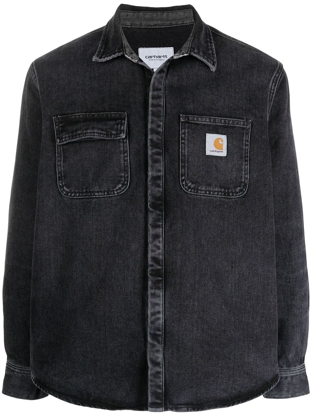 patch-pocket organic cotton denim jacket - 1