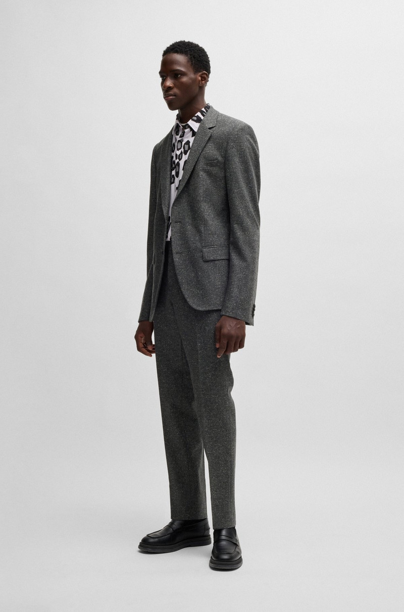 SLIM-FIT SUIT IN MICRO-PATTERNED WOOL 1
