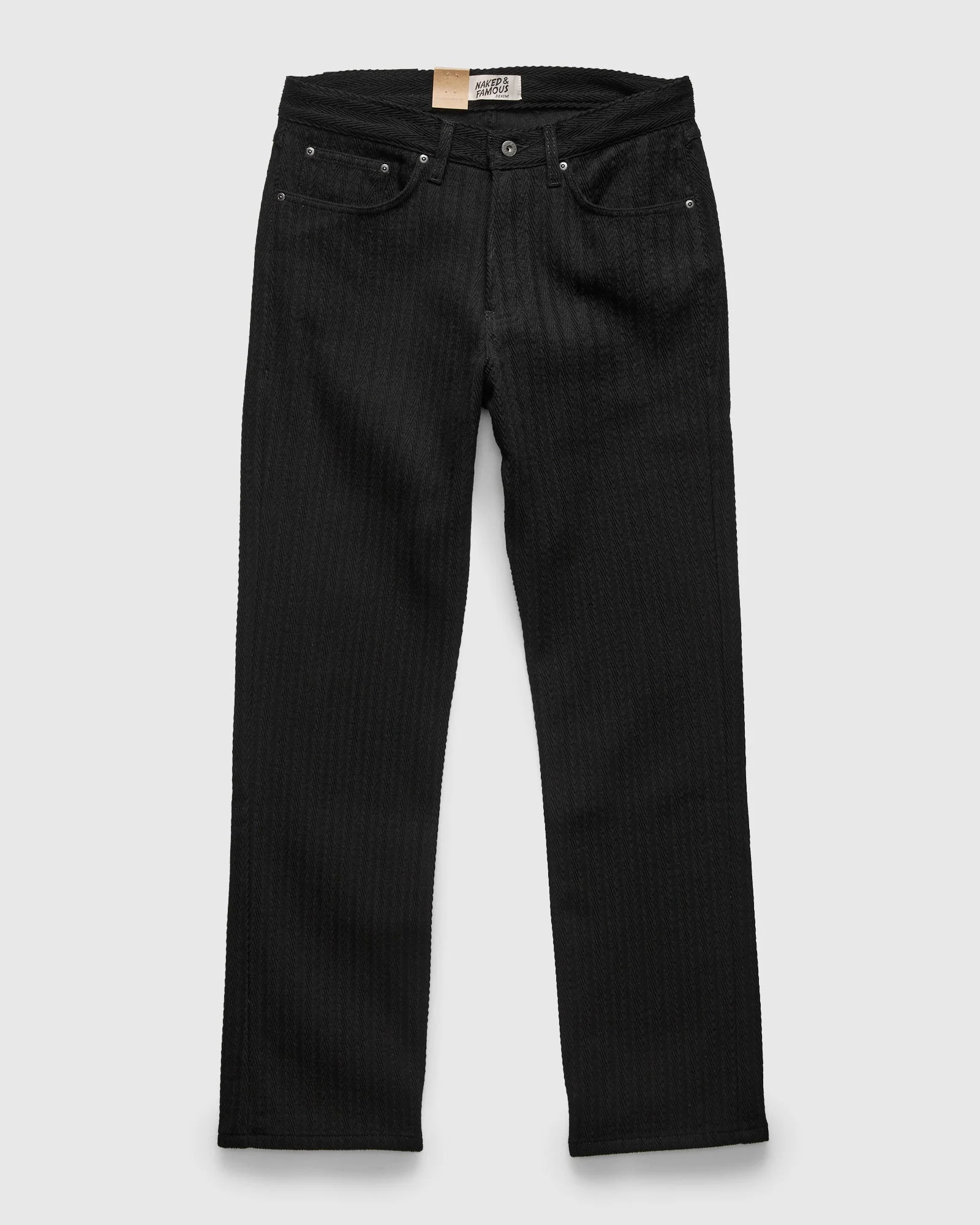 "Black Sugiaya" 12oz Herringbone Dobby Twill - True Guy Fit - 1