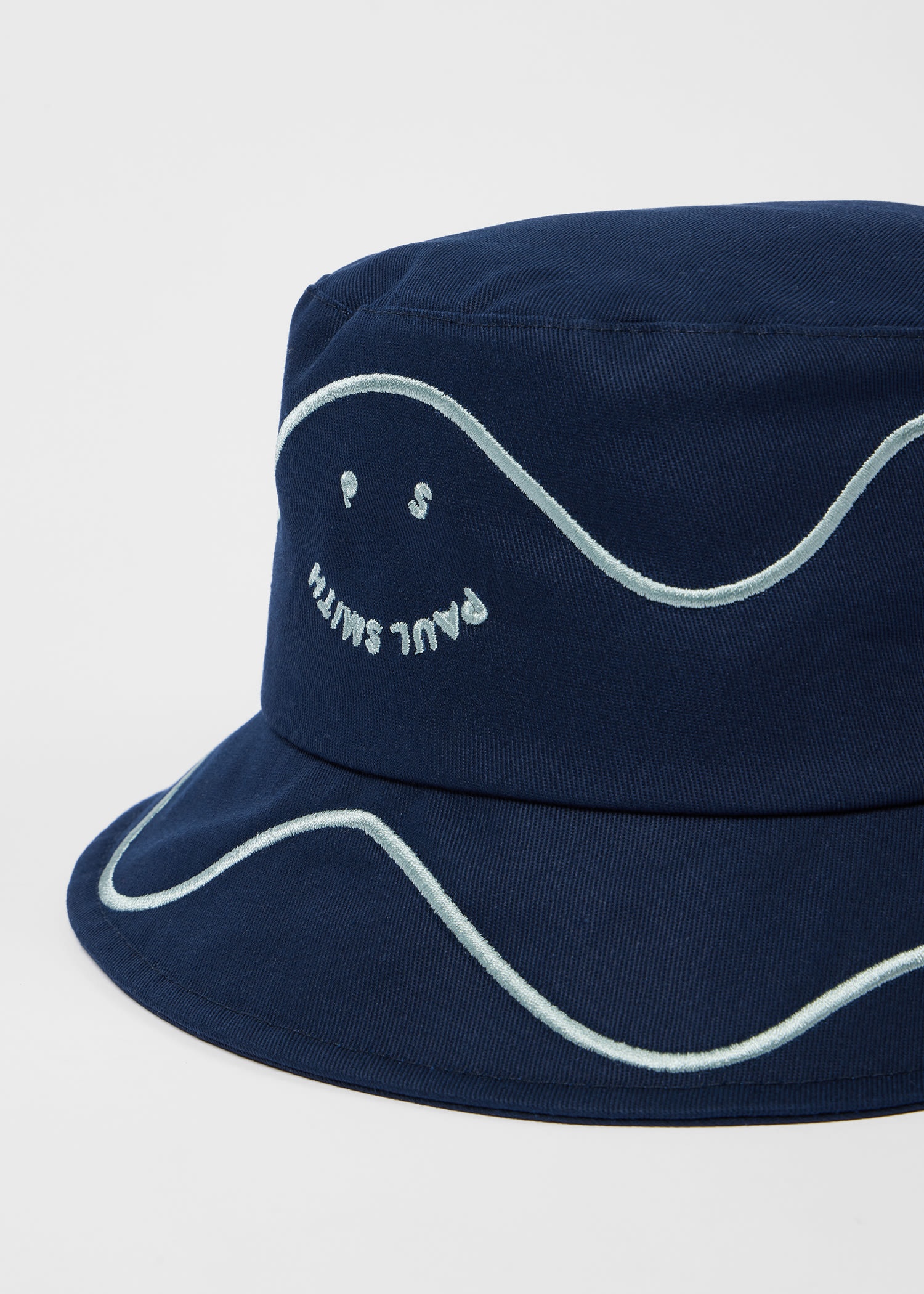 Cotton-Twill 'Happy' Wave Bucket Hat - 2