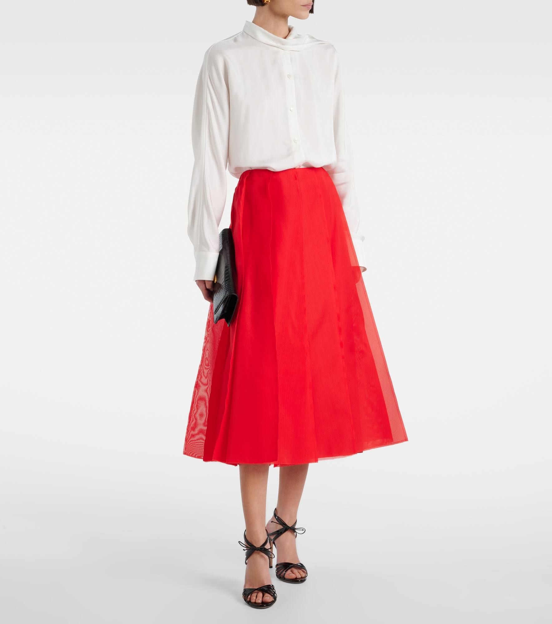 Silk organza midi skirt - 2
