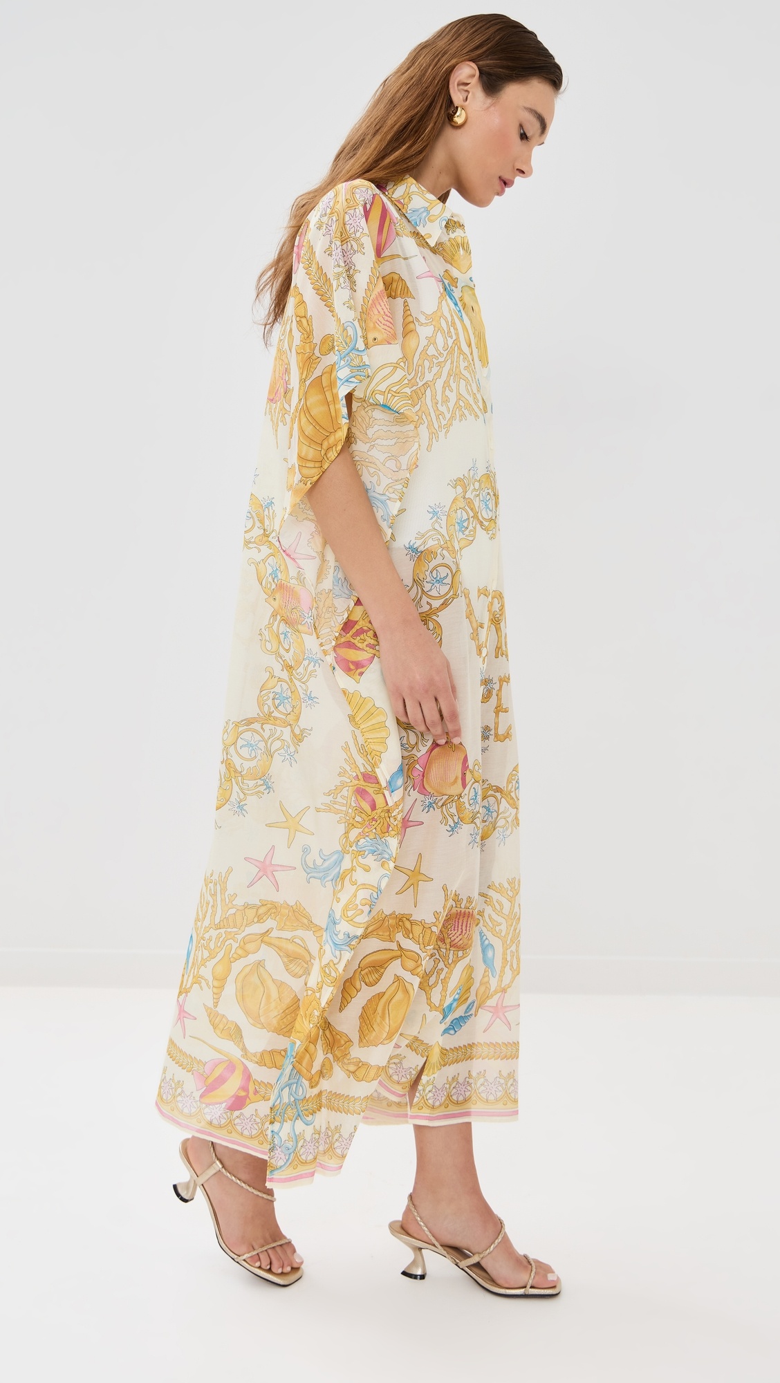 Underwater Barocco Print Swim Cover Up Dress - 3