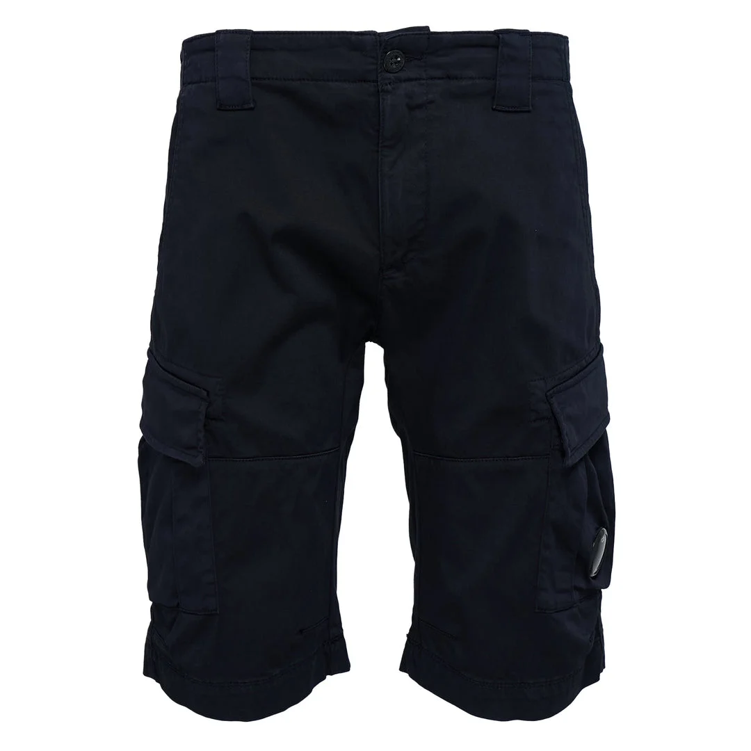 Stretch Sateen Cargo Lens Shorts - 1