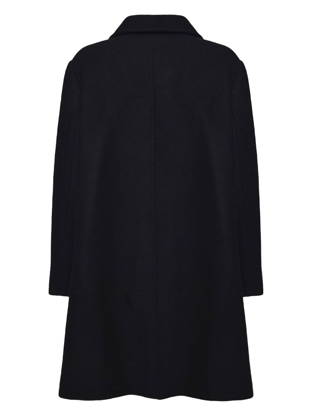 button-down wool coat - 2