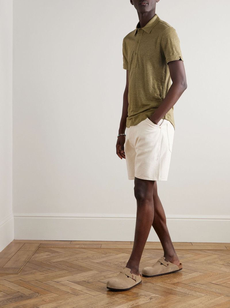 ORLEBAR BROWN Sebastian Linen-Jersey Polo Shirt Green outlook