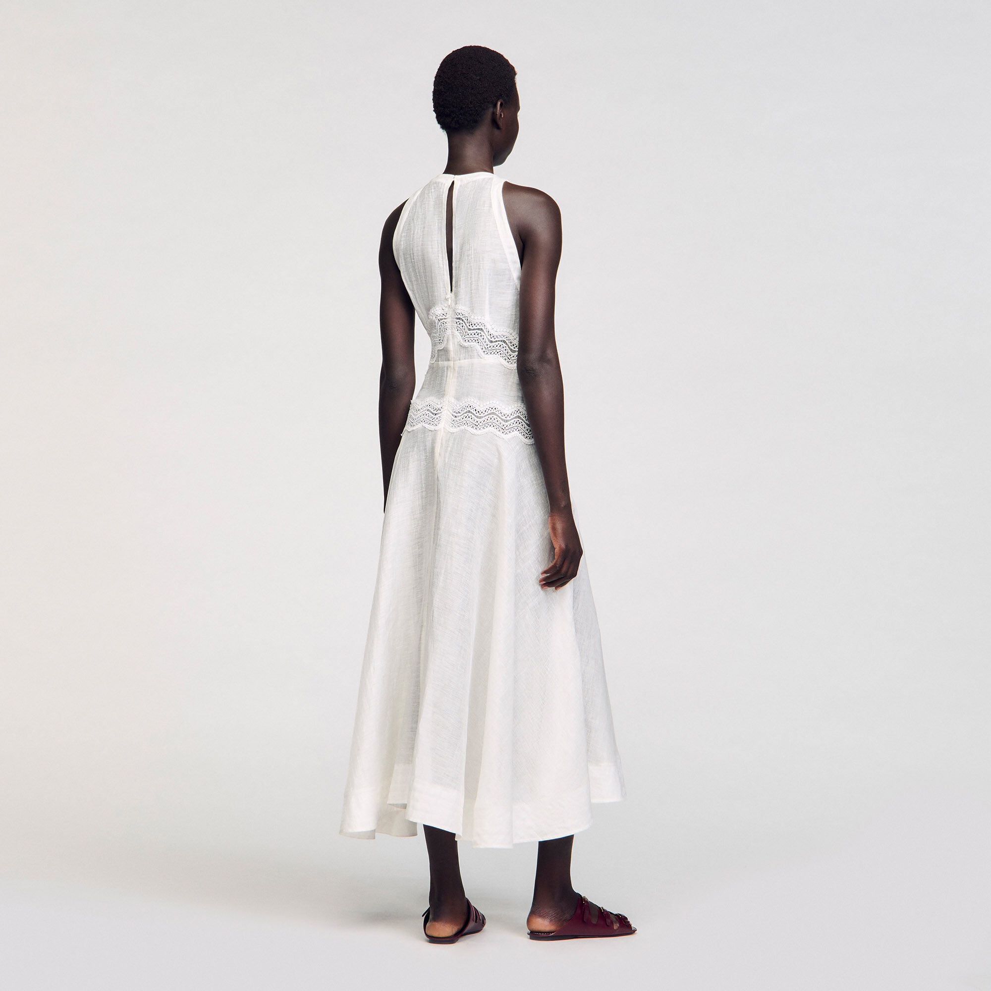 LACE TRIM MAXI DRESS - 5