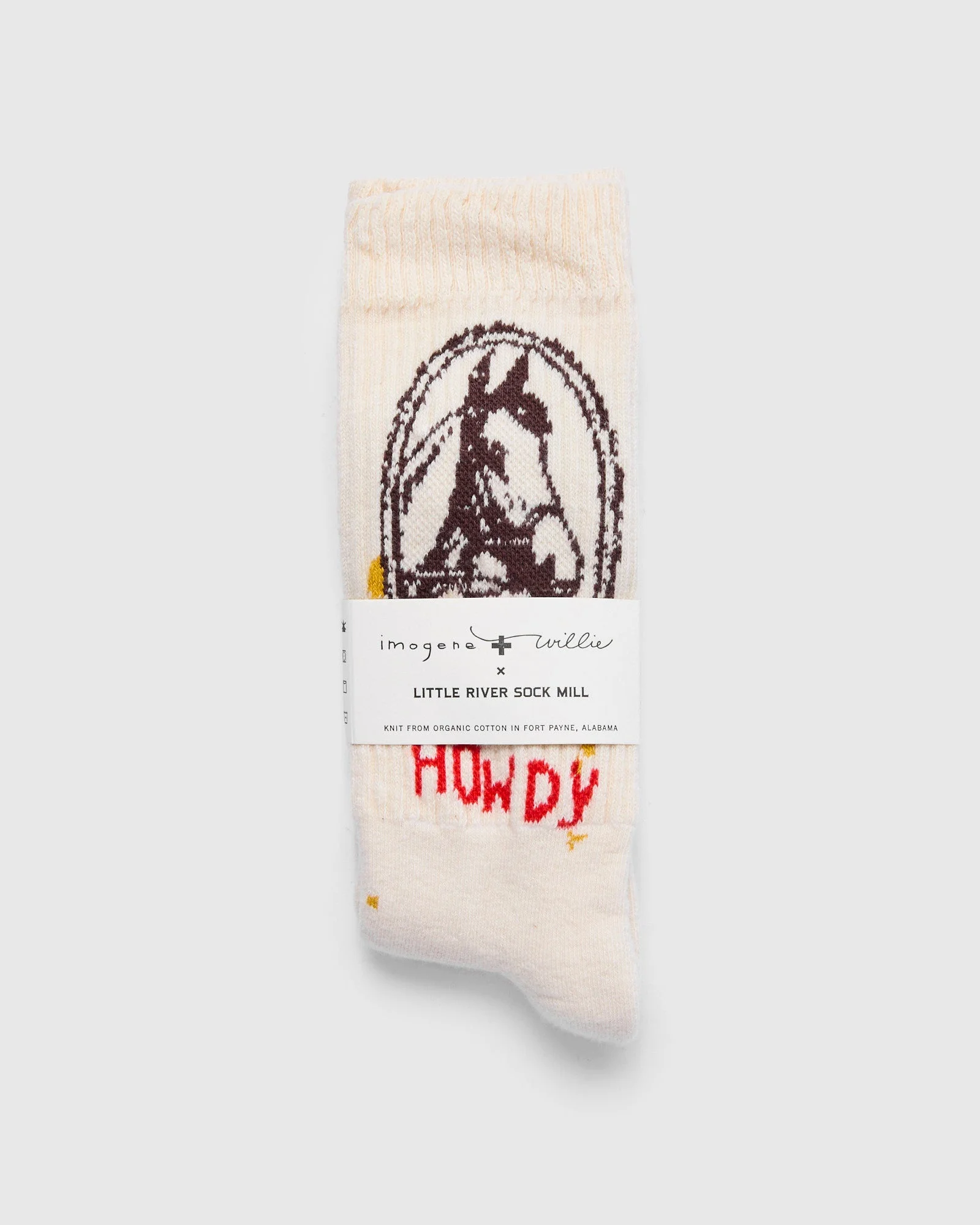 Howdy Socks in Natural - 1