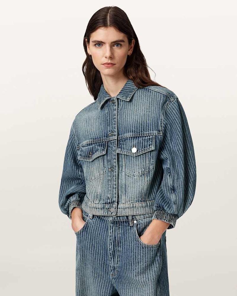 ALLSAINTS LUCA STRIPED CROPPED JACKET outlook