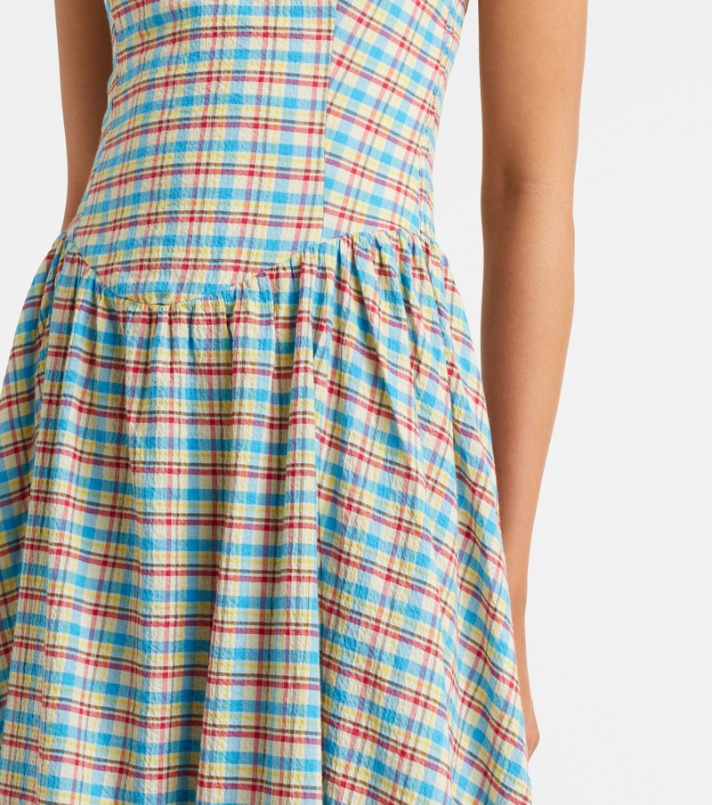 Chiara checked cotton-blend midi dress 5