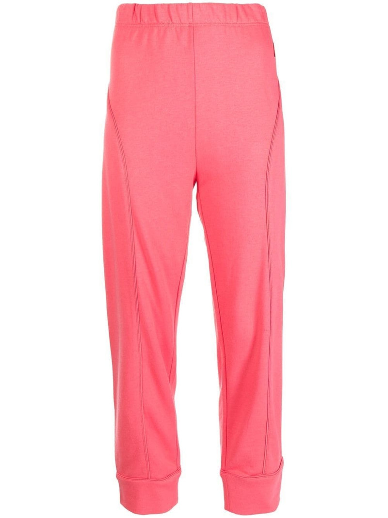 elasticated-waist zip-up track pants 1