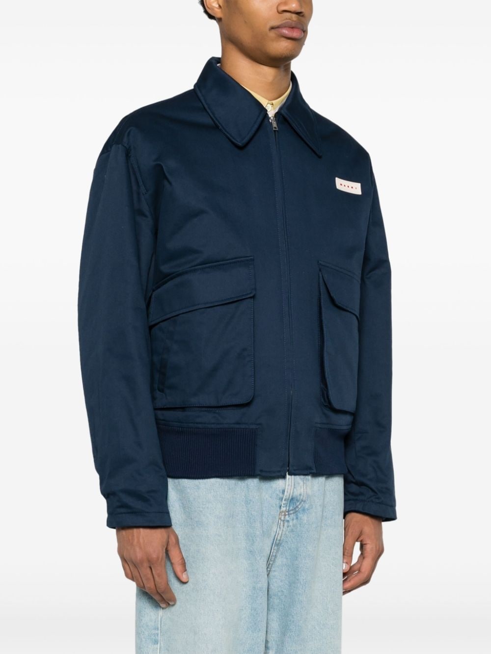 logo-appliquÃ© bomber jacket - 3