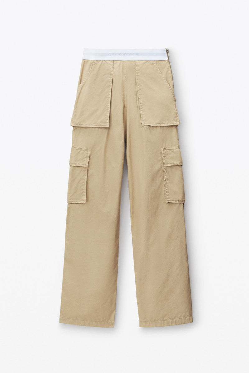 Mid-Rise Cargo Rave Pants in Cotton Twill 1