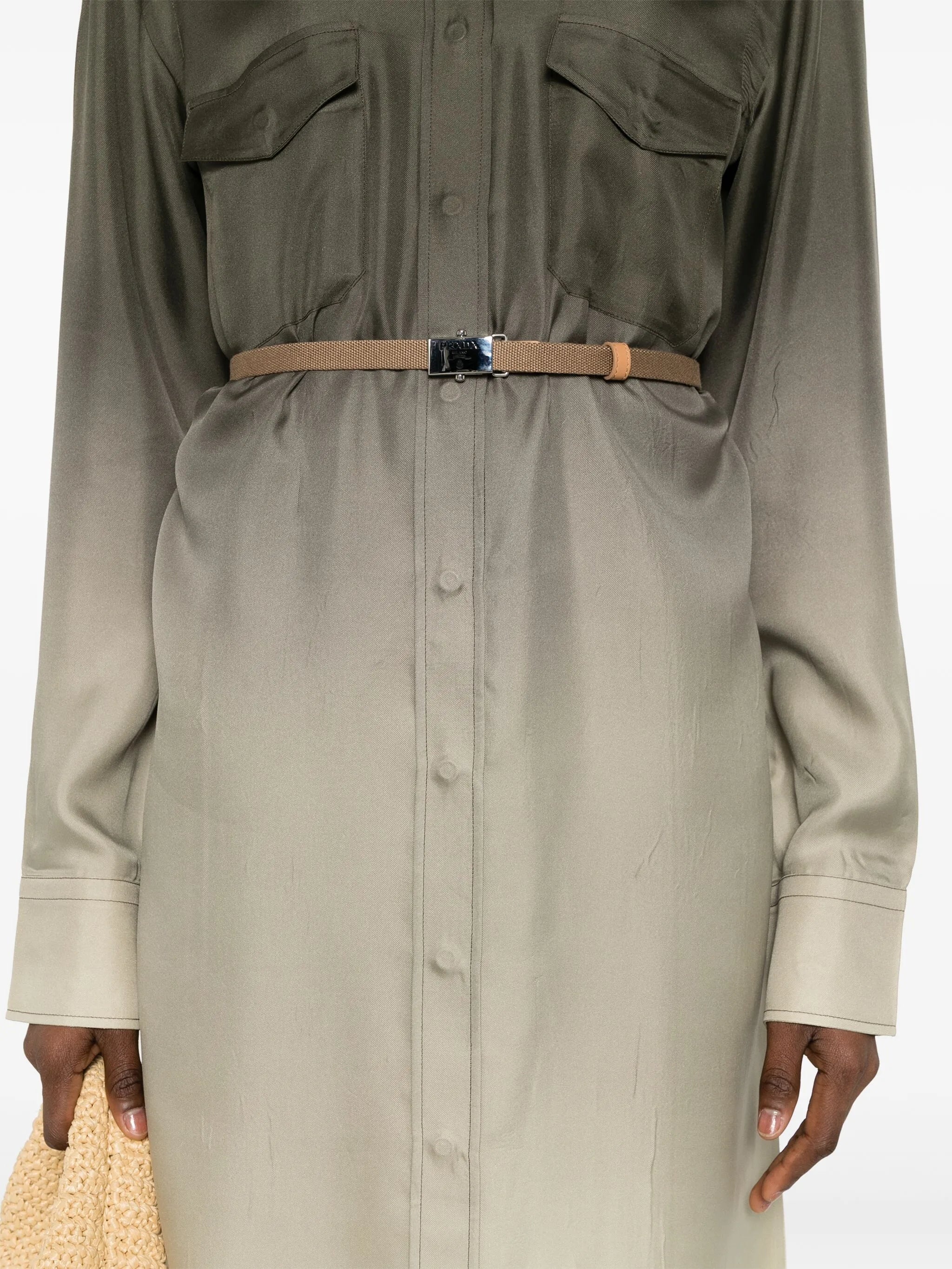 Gradient Silk Shirtdress - 5