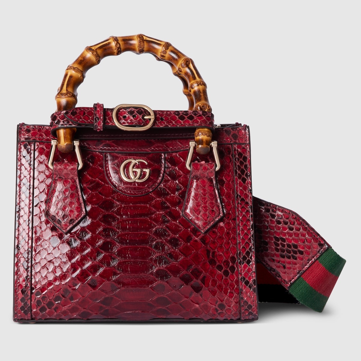 GUCCI Gucci Diana mini python tote bag | REVERSIBLE