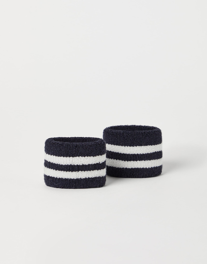 Techno cotton striped sweatbands 1