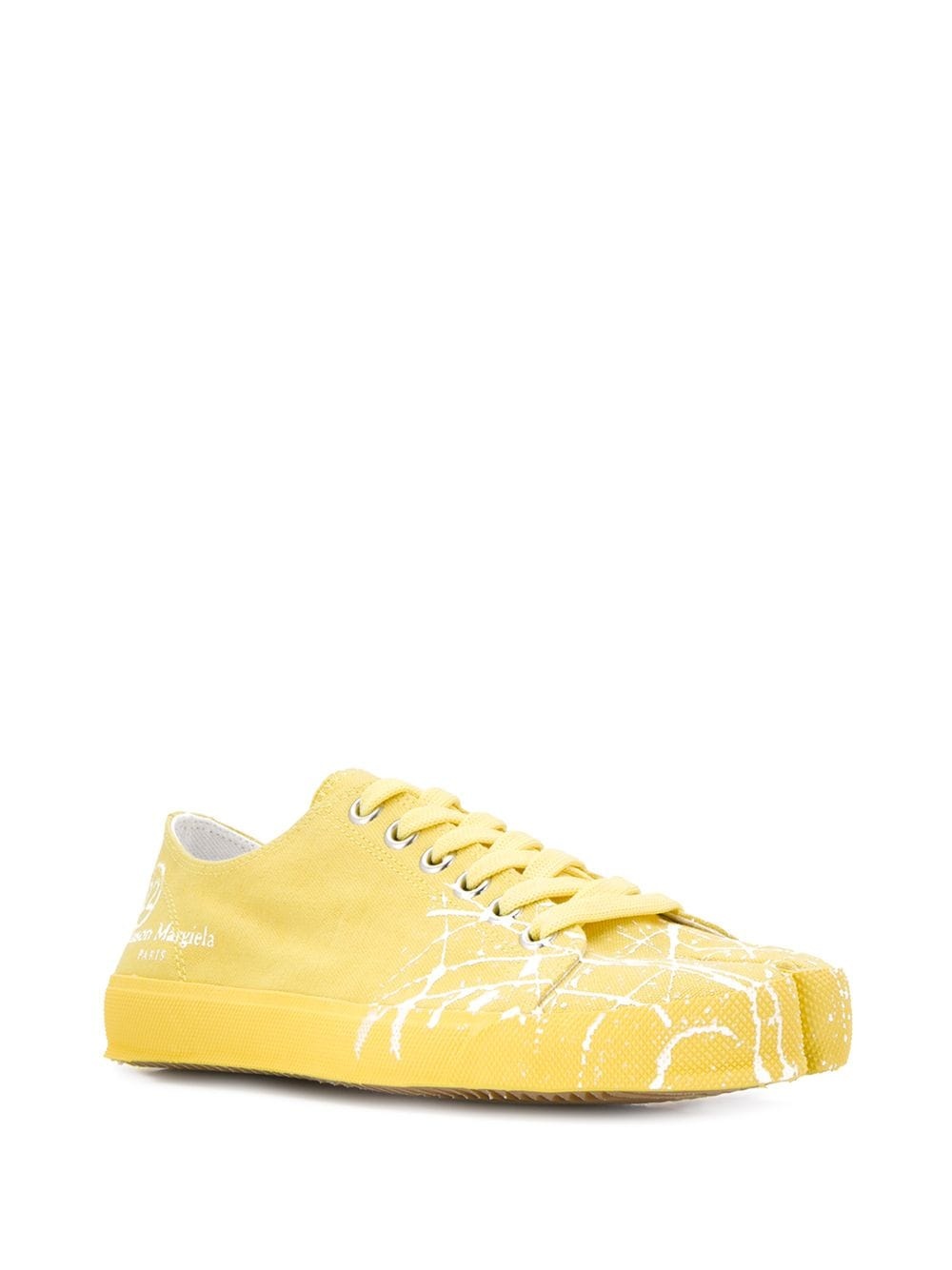 Tabi paint-splattered low-top sneakers - 2