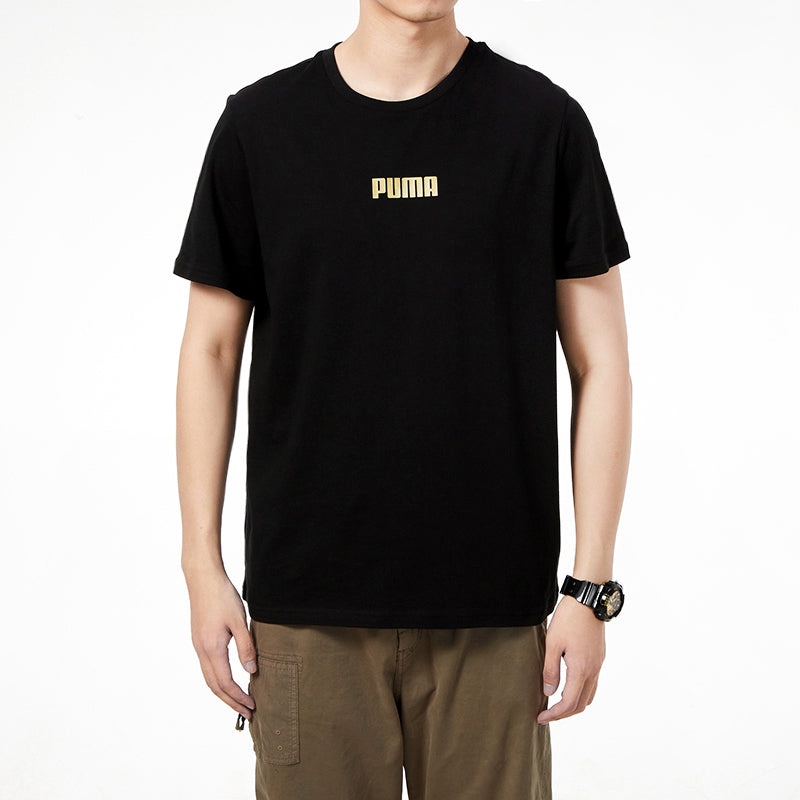 PUMA Alphabet Printing Casual Sports Short Sleeve Black 847651-01 - 3