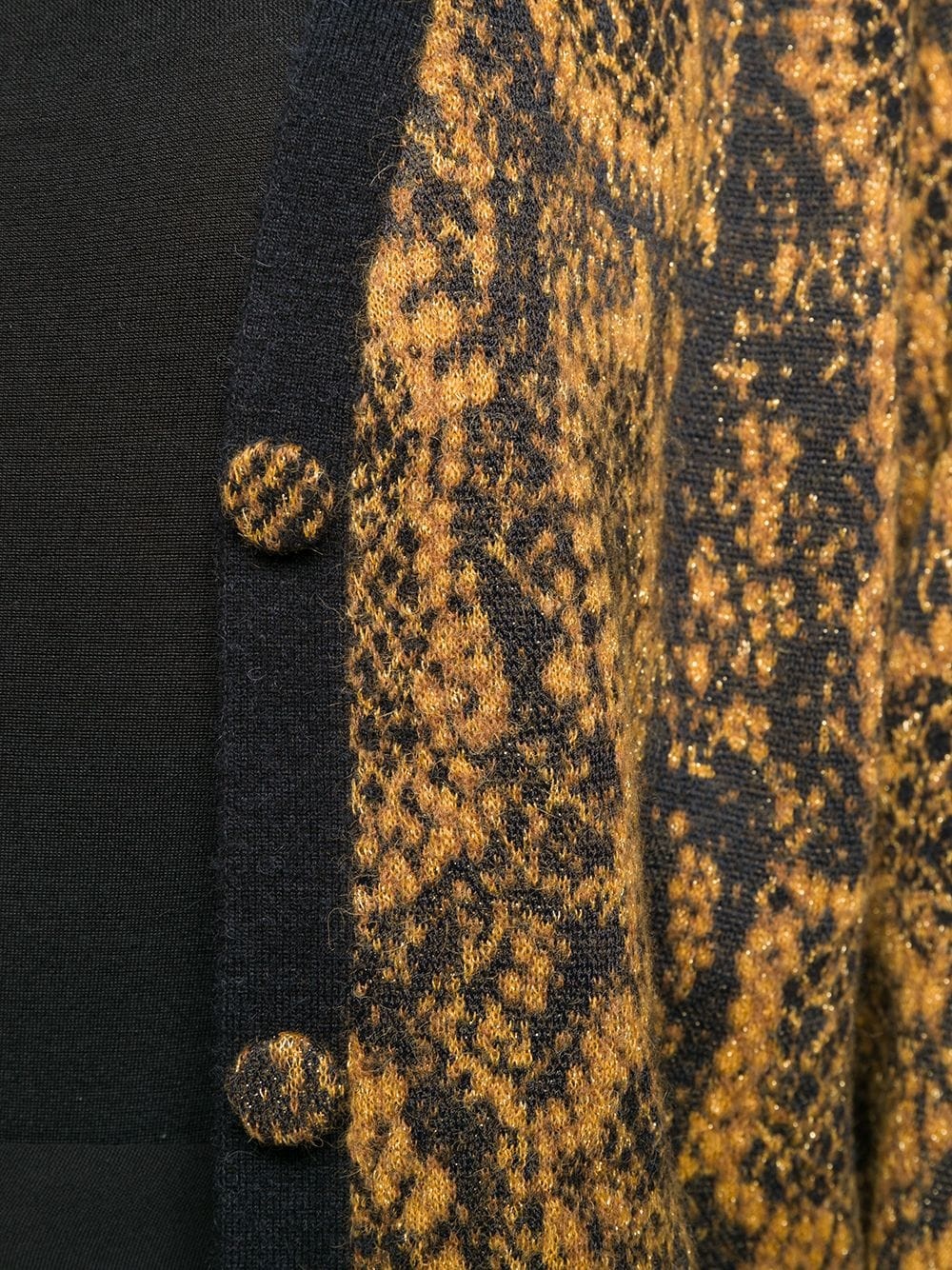 snake print cardigan - 5