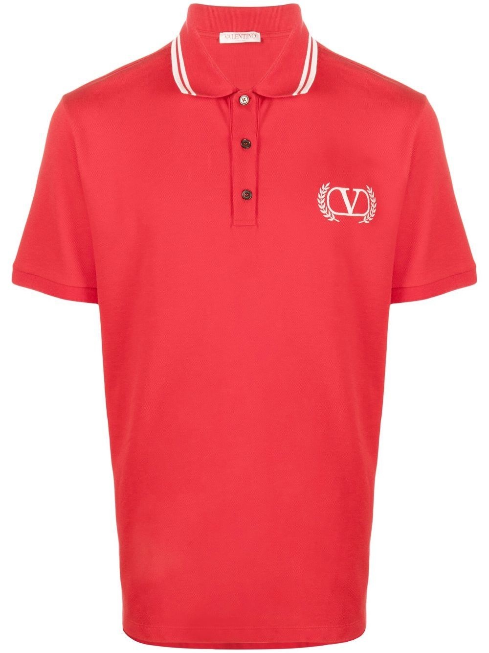 embroidered VLogo polo shirt - 1