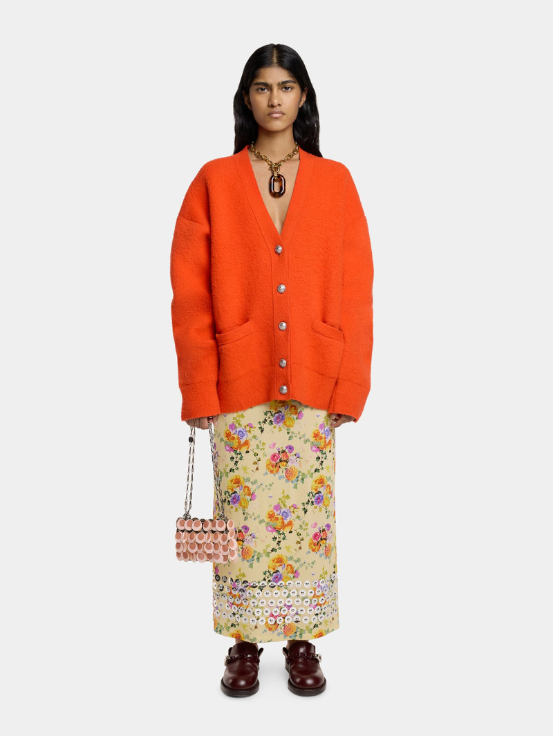 rabanne FLORAL LONG EMBELLISHED SKIRT IN SECOND SKIN JERSEY outlook