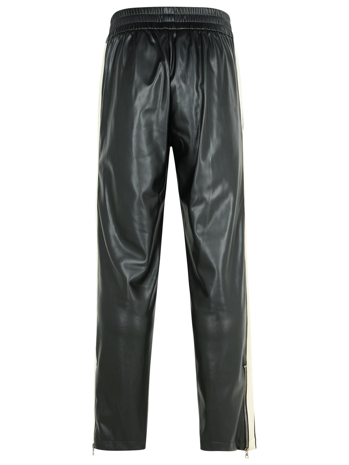 Palm Angels 'Track Leather' Black Polyester Blend Pants Man - 3